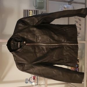 Express Faux Leather Jacket Black